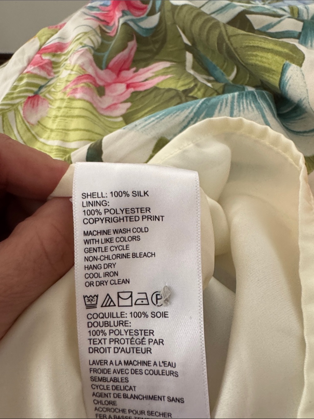 Tommy Bahama Tropical Floral Sleeveless Shift Dress Silk - Multicolor - Picture 12 of 12